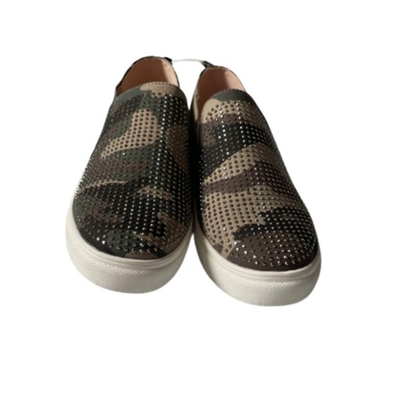 Women's Slip on Sneakers Camouflage with Rhinestones Nicole Miller. Size 6 New - Picture 4 of 9